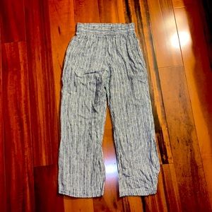 black and white wide leg pants